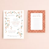 "Floral Tapestry" - Bridal Shower Invitations in Sunset by Robert and Stella - Matching Enclosure Card