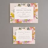 "Bouquet" - Bridal Shower Invitations in Blush by Lori Wemple - Matching Enclosure Card