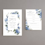"English Garden" - Bridal Shower Invitations in Sky by Kate Ahn - Matching Enclosure Card