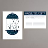 "I Do BBQ Grill" - Bridal Shower Invitations in Water by Heather Schertzer - Matching Enclosure Card