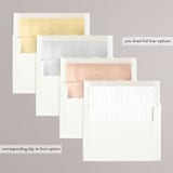 "Versatile" - Bridal Shower Invitations in Bluebell by Pixel and Hank - Envelope Liner Options