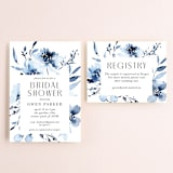 "Blu" - Bridal Shower Invitations in Sapphire by Petra Kern - Matching Enclosure Card