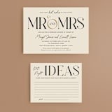 "Mr. & Mrs." - Bridal Shower Invitations in Buttercream by Robert and Stella - Matching Enclosure Card