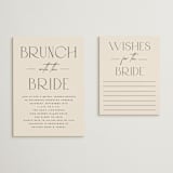 "Bridal Brunch" - Bridal Shower Invitations in Ecru by Erica Krystek - Matching Enclosure Card