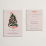 "merry christmas tree" - Bridal Shower Invitations in Peony by Lori Wemple - Matching Enclosure Card