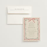 "Ribbon Stripe Holiday" - Bridal Shower Invitations in Eggnog by Chris Griffith - Invitation with Envelope