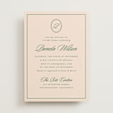 "Scripted" - Bridal Shower Invitations in Emerald by Creo Study - Front