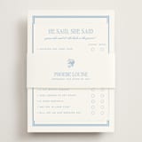 "Cheseapeake" - Bridal Shower Invitations in Sky by Megan Davis - Assembled with Belly Band