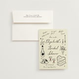 "Vintage Lovers" - Bridal Shower Invitations in Champagne by Helena Vitto - Invitation with Envelope