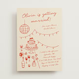 "Party On!" - Bridal Shower Invitations in Sangria Spark by Zove Ahhh - Front