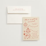 "Party On!" - Bridal Shower Invitations in Sangria Spark by Zove Ahhh - Invitation with Envelope