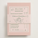 "Crazy Little Thing Called Love" - Bridal Shower Invitations in Avocado by Helena Vitto - Assembled with Belly Band