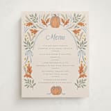"Pumpkins + Bows" - Baby Shower Bar Signs in Cornflower by Laura Hankins - Front