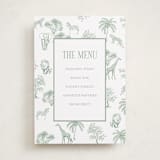 "Safari Toile" - Baby Shower Bar Signs in Palm by Jenna Holcomb - Front