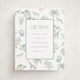 "Safari Toile" - Baby Shower Bar Signs in Palm by Jenna Holcomb - Front