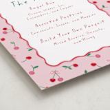 "Cherry Sweet" - Baby Shower Bar Signs in Cherry Pie by Erin German - Detail