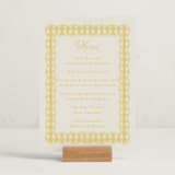 "Scalloped Gingham" - Baby Shower Bar Signs in Lemonade by Brianne Larsen - In Use