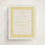 "Scalloped Gingham" - Baby Shower Bar Signs in Lemonade by Brianne Larsen - Front