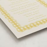 "Scalloped Gingham" - Baby Shower Bar Signs in Lemonade by Brianne Larsen - Detail