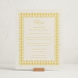 "Scalloped Gingham" - Baby Shower Bar Signs in Lemonade by Brianne Larsen - In Use
