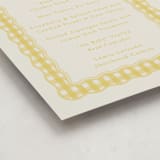 "Scalloped Gingham" - Baby Shower Bar Signs in Lemonade by Brianne Larsen - Detail
