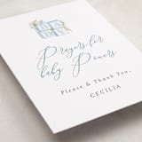 "Botanical Blocks" - Baby Shower Party Signs in Baby Blue by Itsy Belle Studio - Detail