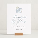 "Botanical Blocks" - Baby Shower Party Signs in Baby Blue by Itsy Belle Studio - In Use