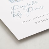 "Botanical Blocks" - Baby Shower Party Signs in Baby Blue by Itsy Belle Studio - Detail