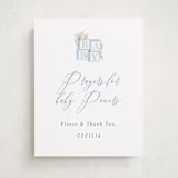 "Botanical Blocks" - Baby Shower Party Signs in Baby Blue by Itsy Belle Studio - Front