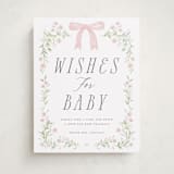 "Dainty Garden" - Baby Shower Party Signs in Blush by Paper Raven Co. - Front