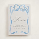 "Vintage Bow" - Baby Shower Party Signs in Baby Blues by Lehan Veenker - Front