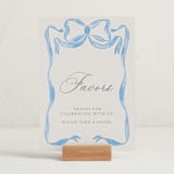 "Vintage Bow" - Baby Shower Party Signs in Baby Blues by Lehan Veenker - In Use