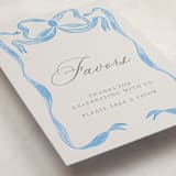 "Vintage Bow" - Baby Shower Party Signs in Baby Blues by Lehan Veenker - Detail