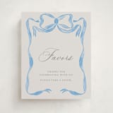 "Vintage Bow" - Baby Shower Party Signs in Baby Blues by Lehan Veenker - Front