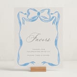 "Vintage Bow" - Baby Shower Party Signs in Baby Blues by Lehan Veenker - In Use