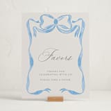 "Vintage Bow" - Baby Shower Party Signs in Baby Blues by Lehan Veenker - In Use