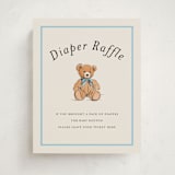 "Antique Teddy Bear" - Baby Shower Party Signs in Frost by Becky Nimoy - Front