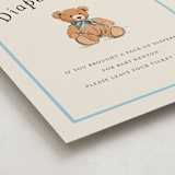 "Antique Teddy Bear" - Baby Shower Party Signs in Frost by Becky Nimoy - Detail