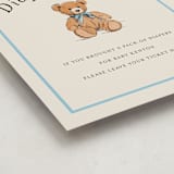 "Antique Teddy Bear" - Baby Shower Party Signs in Frost by Becky Nimoy - Detail