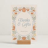 "Pumpkins + Bows" - Baby Shower Party Signs in Cornflower by Laura Hankins - In Use