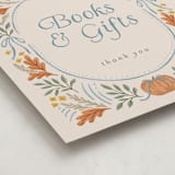 "Pumpkins + Bows" - Baby Shower Party Signs in Cornflower by Laura Hankins - Detail