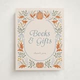 "Pumpkins + Bows" - Baby Shower Party Signs in Cornflower by Laura Hankins - Front