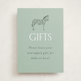"Safari Toile" - Baby Shower Party Signs in Palm by Jenna Holcomb - Front