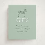 "Safari Toile" - Baby Shower Party Signs in Palm by Jenna Holcomb - Front