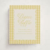 "Scalloped Gingham" - Baby Shower Party Signs in Lemonade by Brianne Larsen - Front