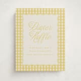 "Scalloped Gingham" - Baby Shower Party Signs in Lemonade by Brianne Larsen - Front