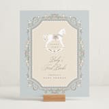 "Le Cheval d’Enfance" - Baby Shower Party Signs in Pastel Toile by Ana de Sousa - In Use