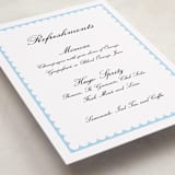 "Sweetly Scalloped" - Baby Shower Bar Signs in Sky by Catherine Culvenor - Detail