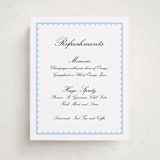 "Sweetly Scalloped" - Baby Shower Bar Signs in Sky by Catherine Culvenor - Front