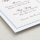 "Sweetly Scalloped" - Baby Shower Bar Signs in Sky by Catherine Culvenor - Detail